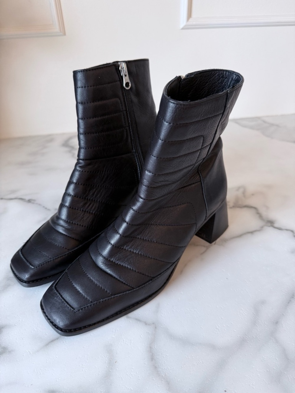 L’intervalle Black Leather Ankle Boot size 7 Grunge Goth Witchy Whimsigoth Boho
